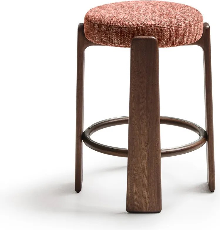 Barová stolička z jaseňového dreva v terakotovej farbe/v tmavo prírodnej farbe (výška sedadla 65 cm) Granite – Kave Home