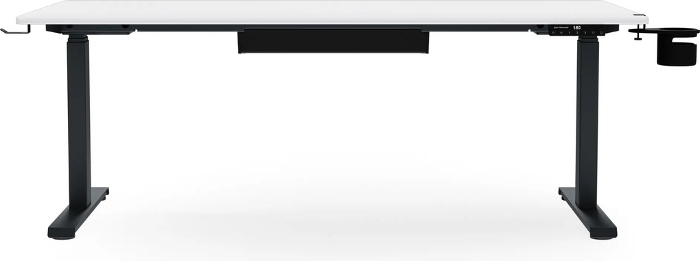 Elektrický stôl s nastavením výšky ergonomický antracitovo-bieli, 1600x800 mm: ARIA