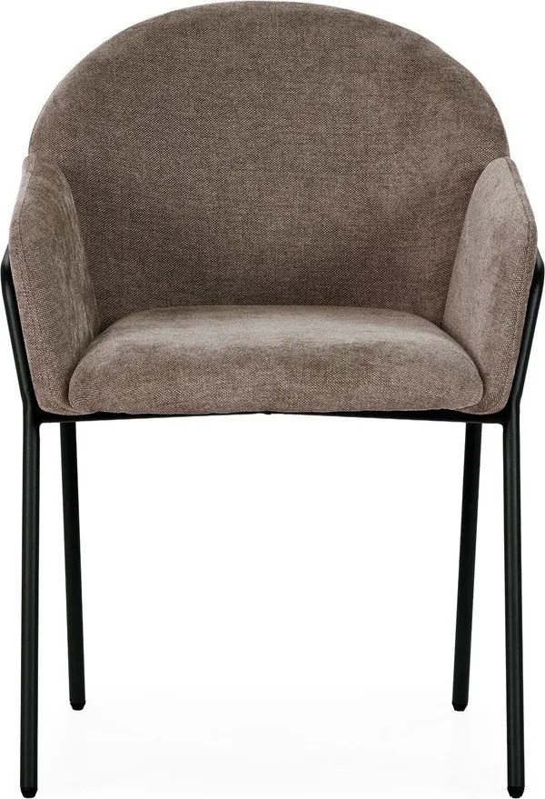 Broskyňové čalúnené jedálenské kreslá v súprave 2 ks Aslin – MOME