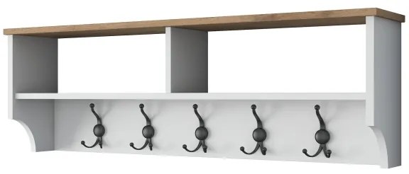 Nástenný vešiak RANI 120x37,2 cm biela/béžová