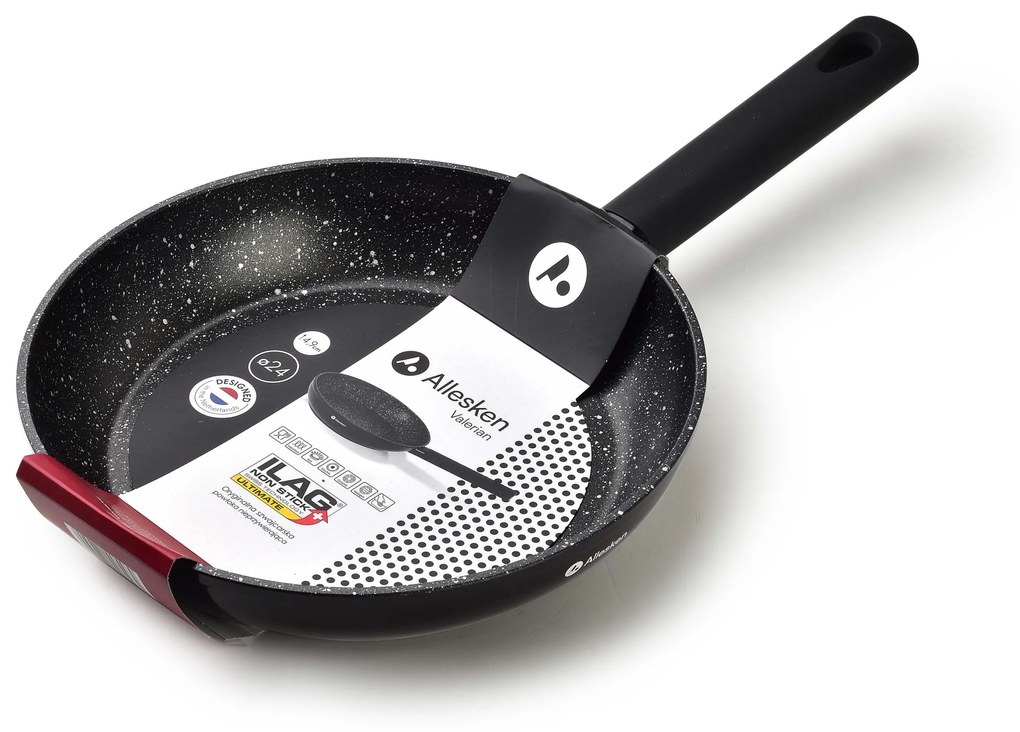 Hliníková pánev VALERIAN ALLESKEN ILAG NON STICK 24 cm černá