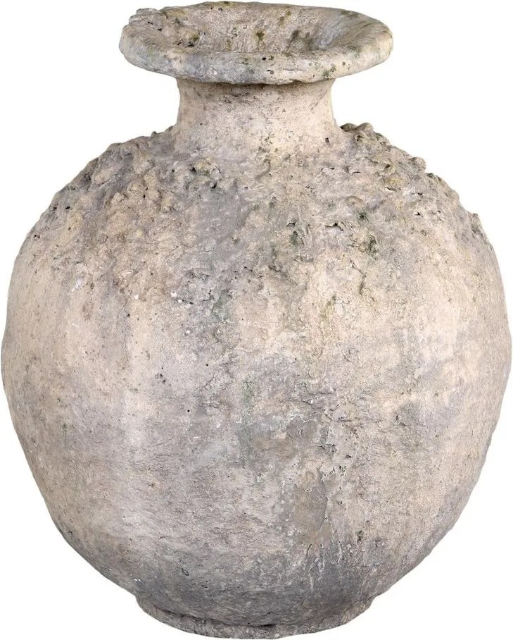 Šedá antik dekoračná váza Grimaud M - Ø 32*39 cm