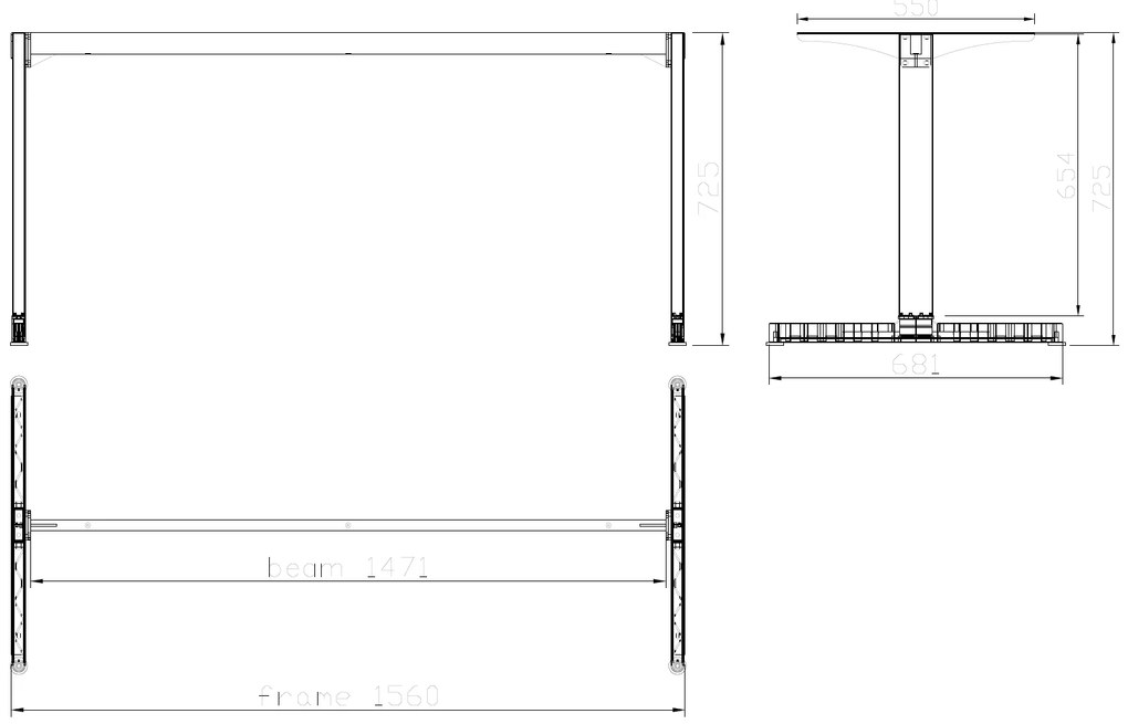 Kancelársky stôl PRIMO BETA, 1600 x 800 mm, biela podnož, biela