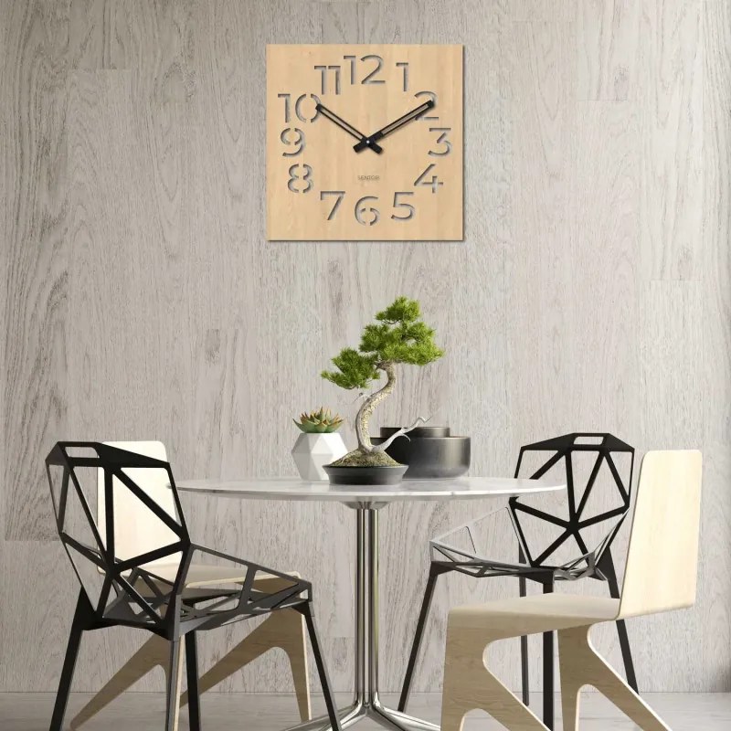 Moderné drevené nástenné hodiny | Minimalistický dizajn do interiéru I SENTOP HDFK033