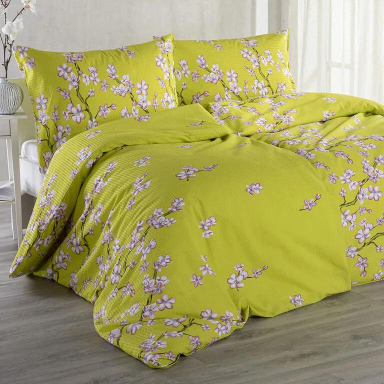 Krepové posteľné obliečky SAKURA štandardná dĺžka