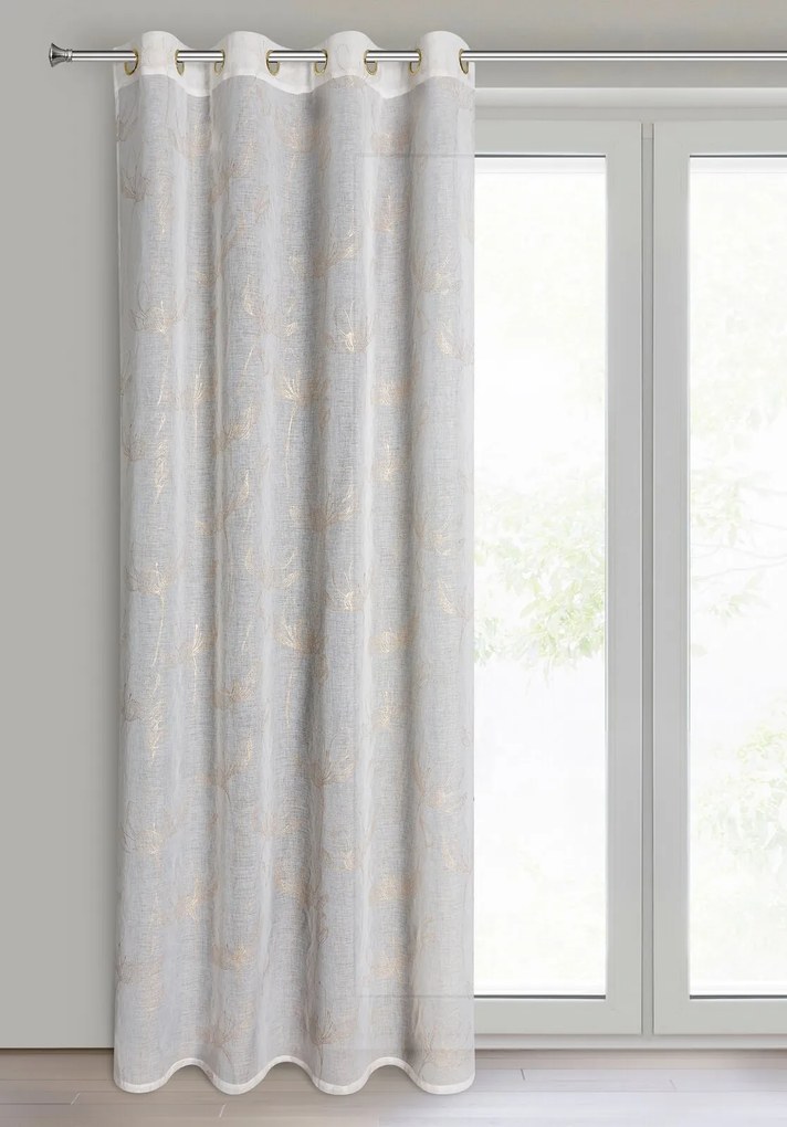 ZÁCLONA NA KRÚŽKOCH AMALIA 140X250 CM VZOROVANÁ