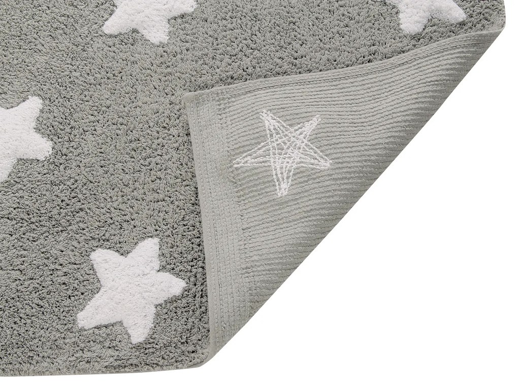 Lorena Canals, Ručne tkaný kusový koberec Stars Grey-White, 120x160, šedá, detská izba