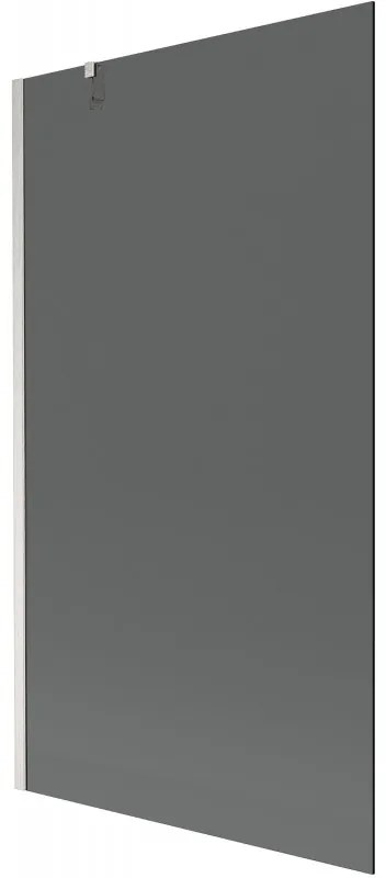 Mexen Next, 1-krídlová vaňová zástena 100 x 150 cm, 6mm šedé sklo, oceľová, 895-100-000-00-40-97