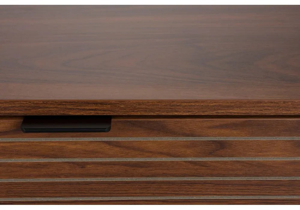 Hnedá komoda v dekore orecha 110x74x40 cm Stripes – White Label