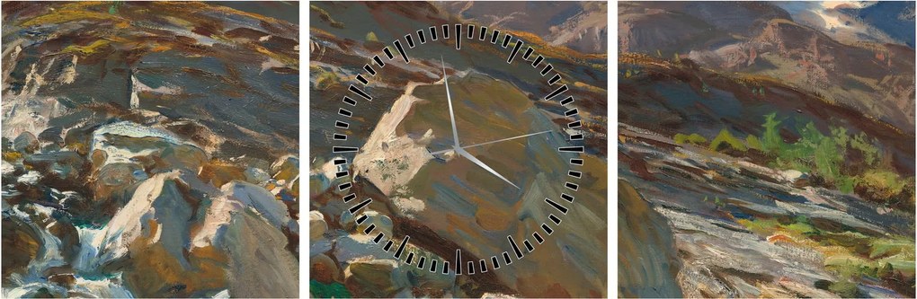 Obraz - John Singer Sargent, Simplon Pass, reprodukcia (s hodinami) (90x30 cm)
