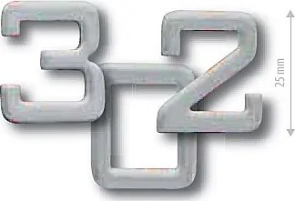 Nalepovacie domové číslice COBRA 25 mm (NEREZ), COBRA IN (nerez)