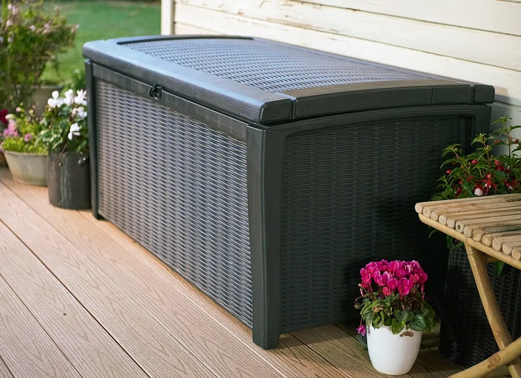 Záhradný úložný box COLBORNE hnedý - 416L