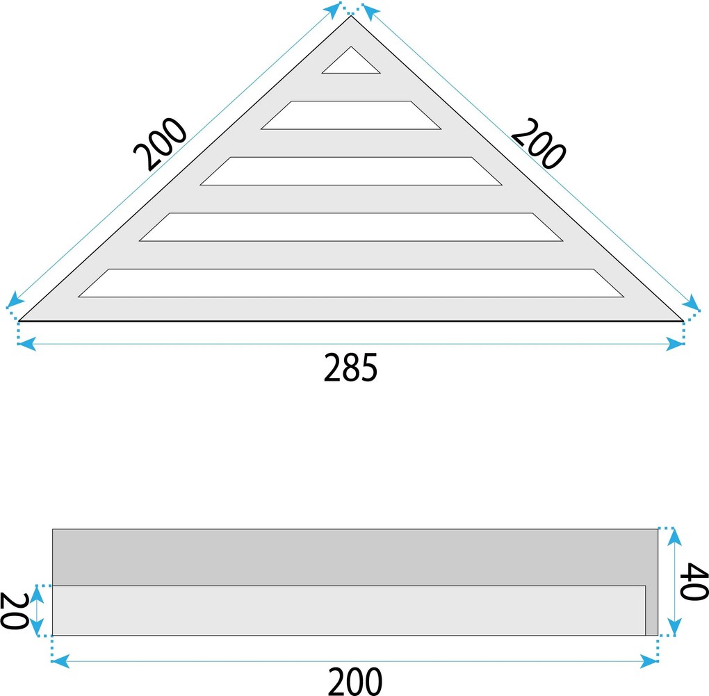 Rea Rea, kúpeľňová polica 285x145x40 mm, SF07, brúsená oceľ, REA-47005