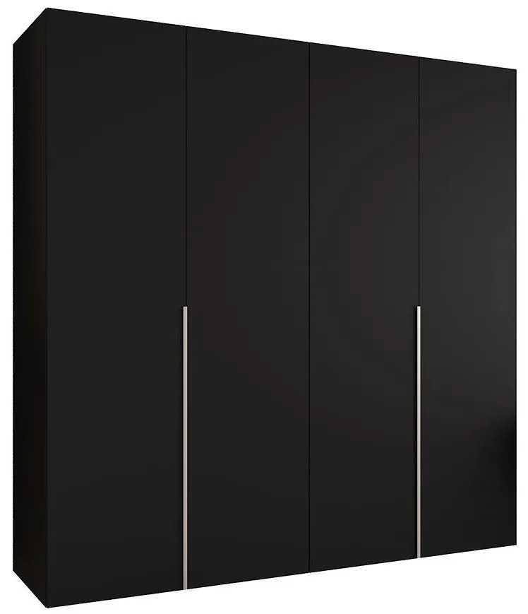 Skriňa Alicante I 200 čierna/strieborný