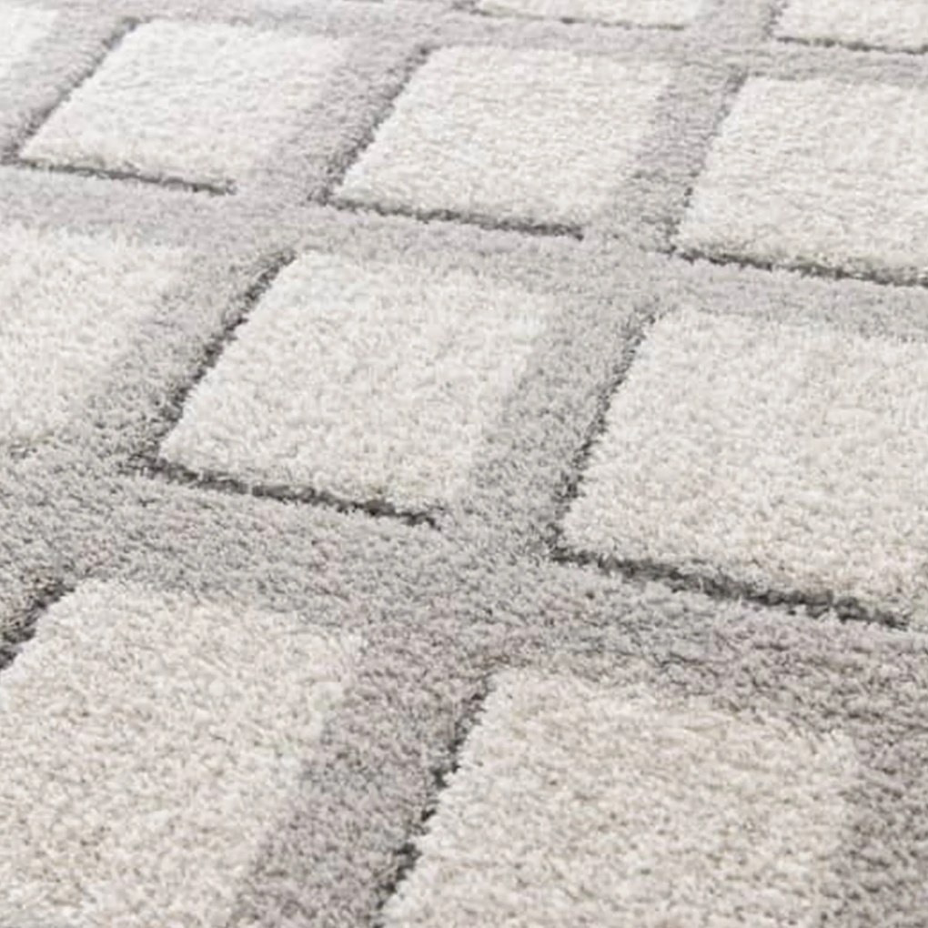 DY Sivý koberec s geometrickým vzorom Serenity 03 Rozmer: 160x230 cm