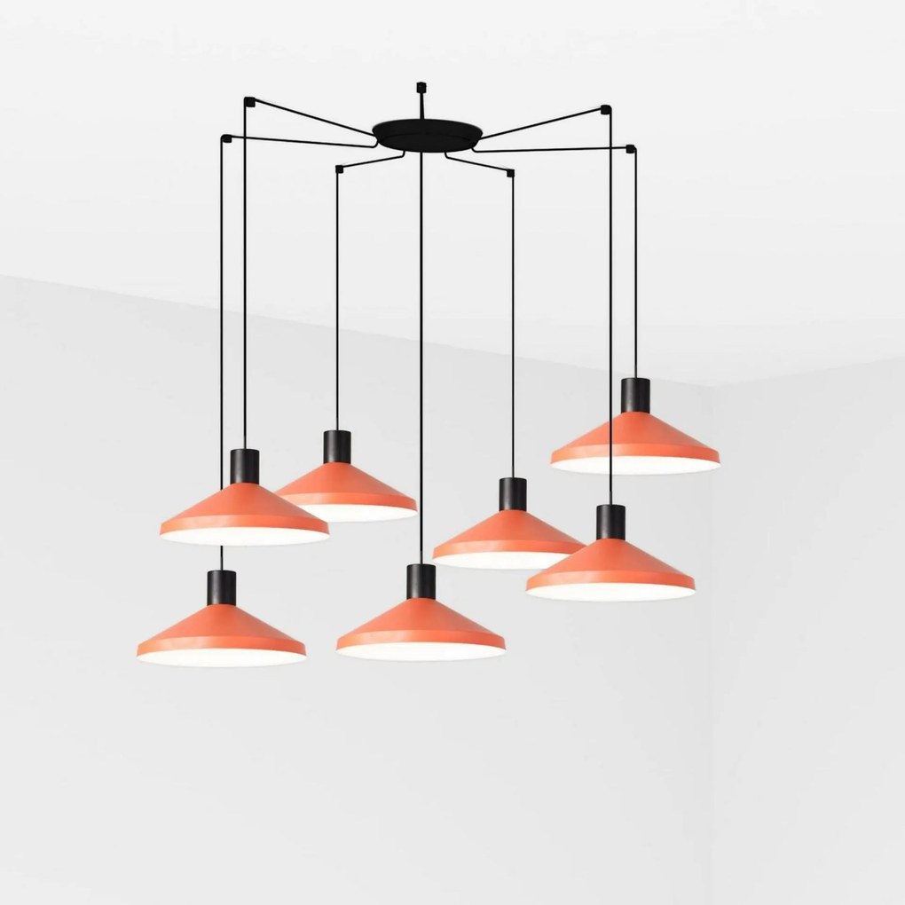 Faro Kombo 400 závesné svietidlo terakota 7xE27, variabilná výška, design