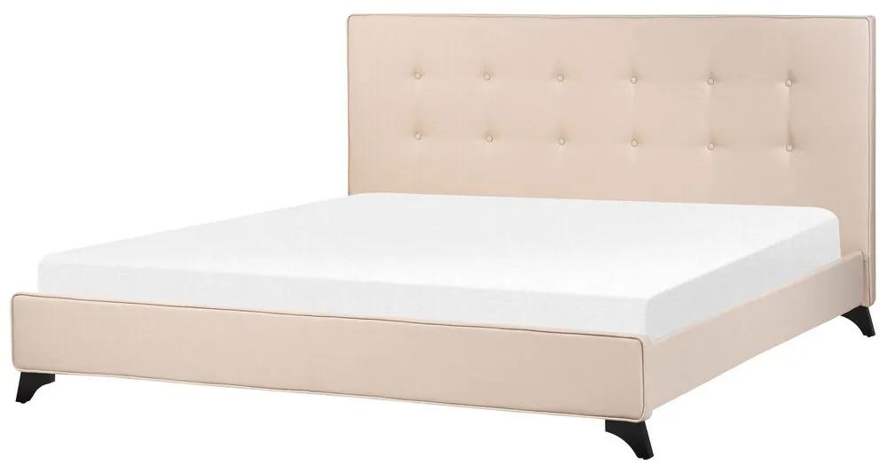 Béžová čalúnená posteľ 180 x 200 cm AMBASSADOR Beliani