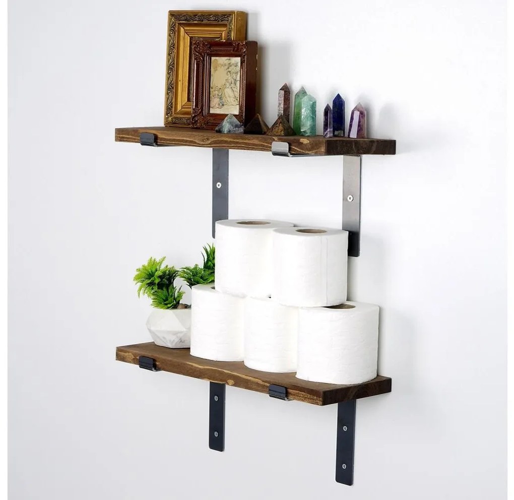 SADA 2x Nástenná polica smrek