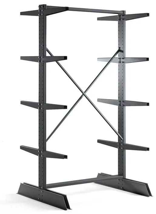 Konzolový regál PLUS, obojstranný, základná sekcia, 2500x1330 mm