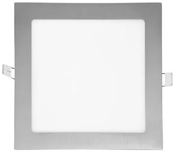 ECOLITE Podhľadové LED svietidlo RAFA, 22,5 cm, IP44, 18W, 2700K, 1530lm, brúsený hliník
