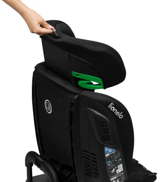 Lionelo - Autosedačka s otočnou základňou BASTIAAN i-Size 40-150 cm Čierny karbón