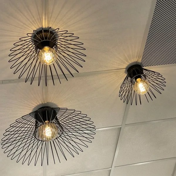 ONLI - Stropné svietidlo DUCCIO 1xE27/22W/230V pr. 60 cm čierna