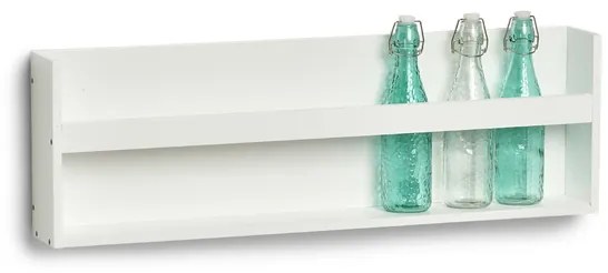 Zeller Present Polica, knižnica drevená, na knihy, na krájacie dosky aj na korenie biela