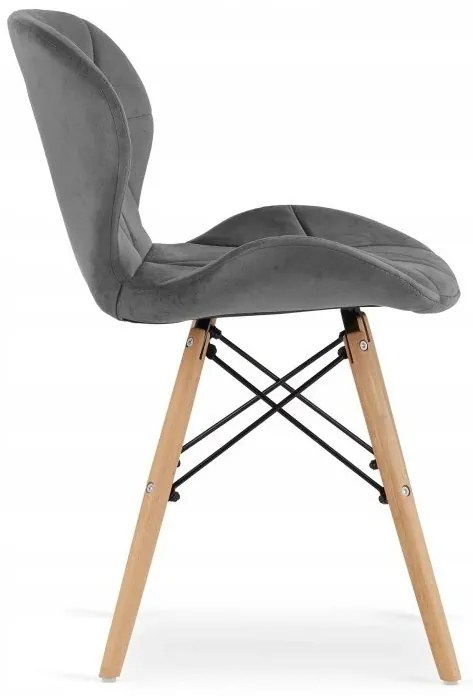 Jedálenská zostava TODI 60cm okrúhly stolový set čierny + 2 stoličky LAGO sivé