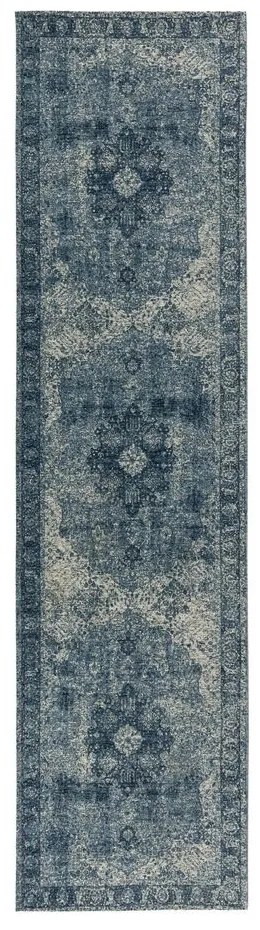 Flair Rugs, Behúň Manhattan Antique Blue, 60x230, modrá, chodba / predsieň