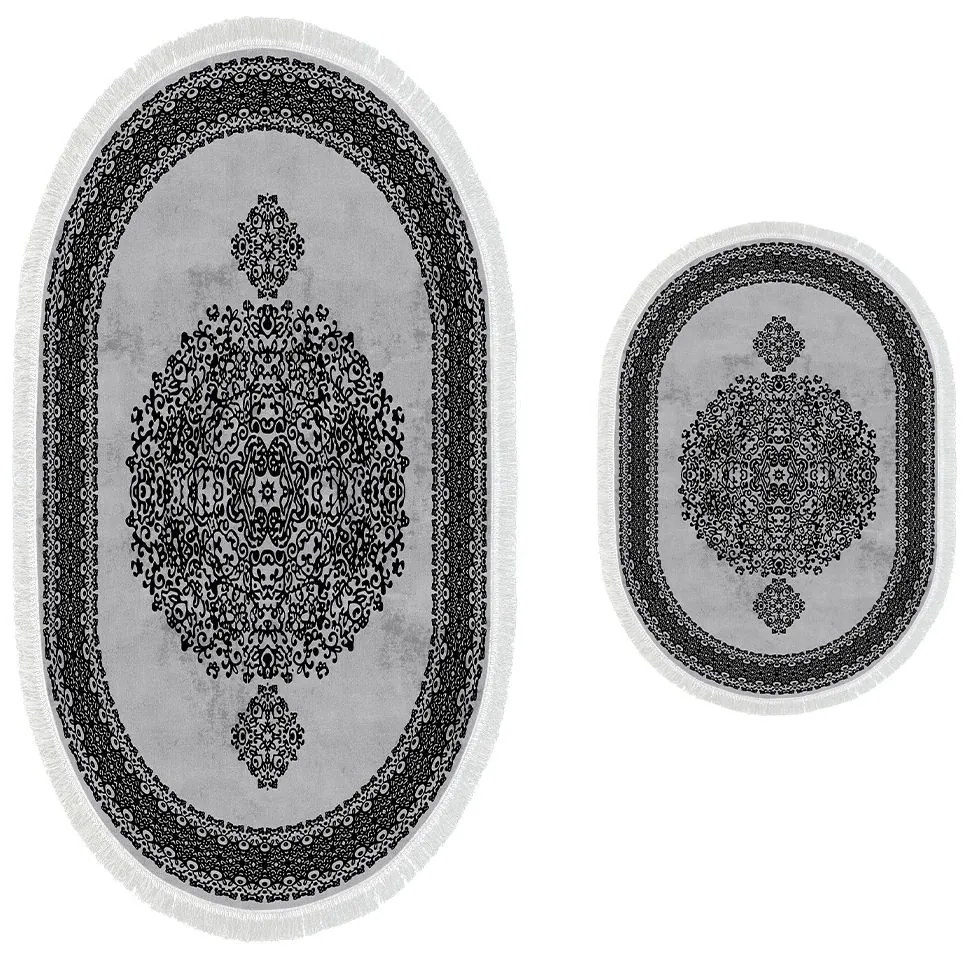 Sada 2 kusov kúpeľňových podložiek Orient Ornamental Grey