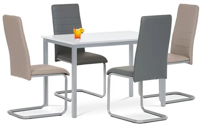Autronic BONTEC Jedálenská stolička, čierna, ekokoža, DCL-402 BK Farba: Šedá