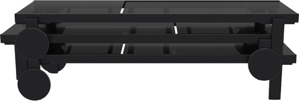 CASABLANCA záhradné lehátko black/black