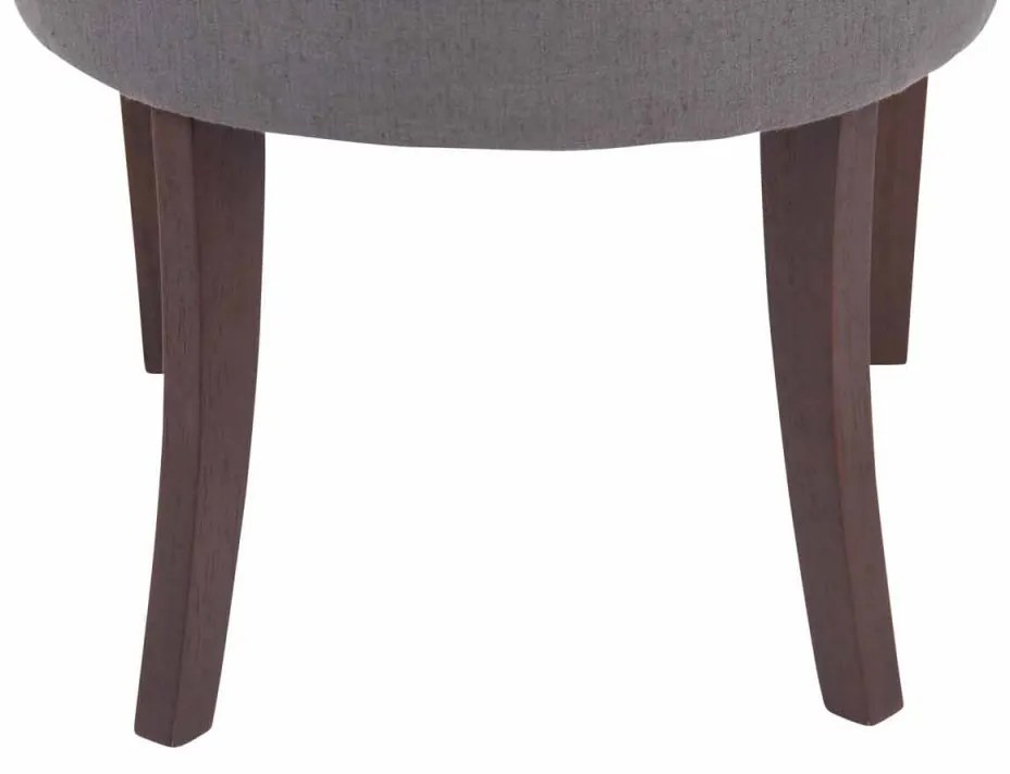 Jedálenská stolička Aberdeen - látka, drevené nohy antik tmavé - Tmavo sivá