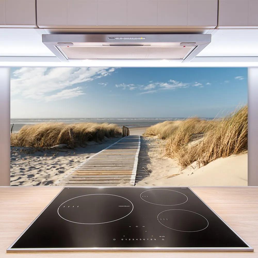 Nástenný panel  Pláž chodník krajina 125x50 cm