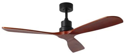 ZEVENTI - Stropný ventilátor LIONI Wi-Fi Tuya čierna/dub + diaľkový ovládač