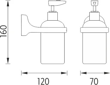 Nimco Dávkovač tekutého mydla, pumpička plast MONOLIT - MO 4031C-P-26