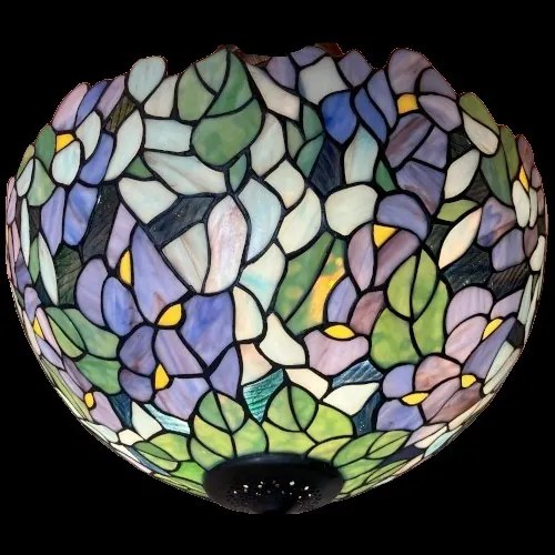 Luster do obývačky Reversed Tiffany AMAZONIT Ø50 3*E27