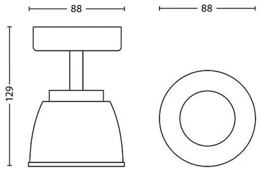 Philips 53350/17/16 - LED bodové svietidlo COUNTY 1xLED/4W/230V