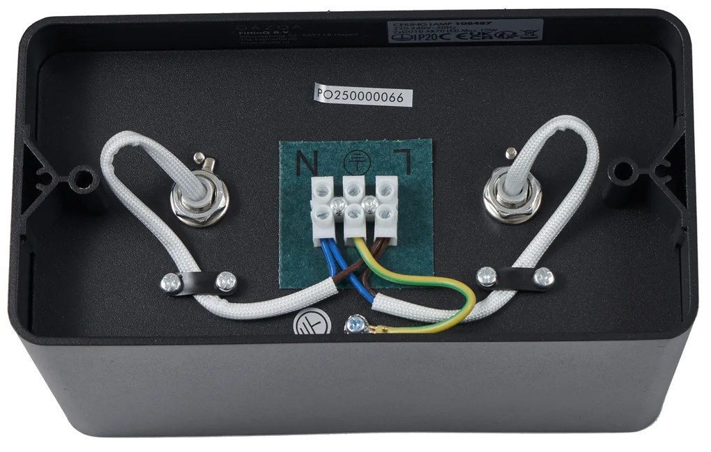 Dizajnový prisadený reflektor čierny GU10 70 mm 2-svetelný otočný a naklápací - Vox