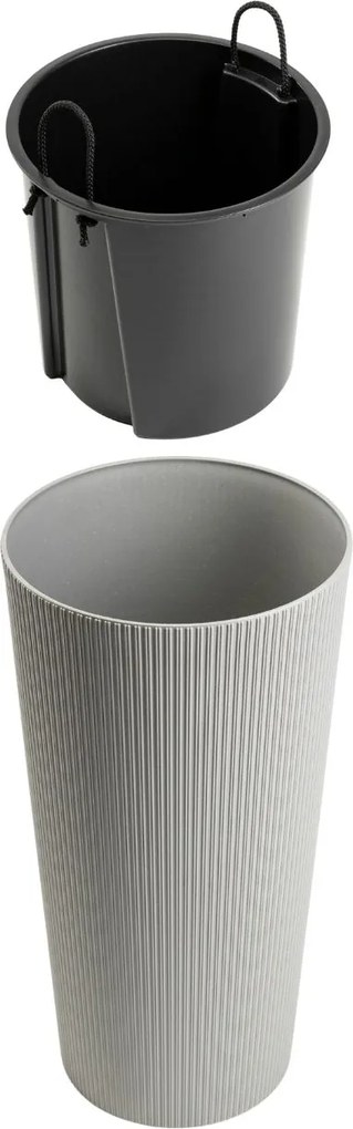 PLASTOVÝ KVETINÁČ URBANIKA ECO 57X29,5 CM SIVÁ