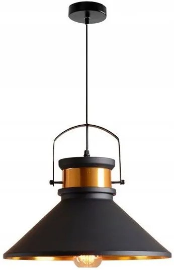 Toolight - Stropné svietidlo ASTI B 1xE27, čierna-zlatá, OSW-00179