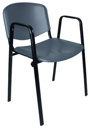 Konferenčná stolička ISO plastová s područkami RAL-6019