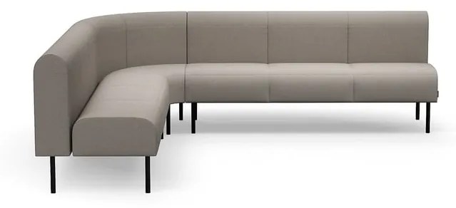 Pohovka VARIETY, 90° vnútorný oblúk, látka Blues CSII, šedohnedá