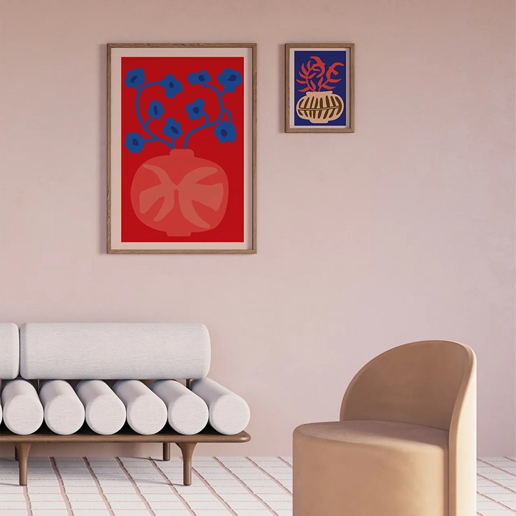 Plagát Red Vase 50 × 70 cm 50 × 70 cm