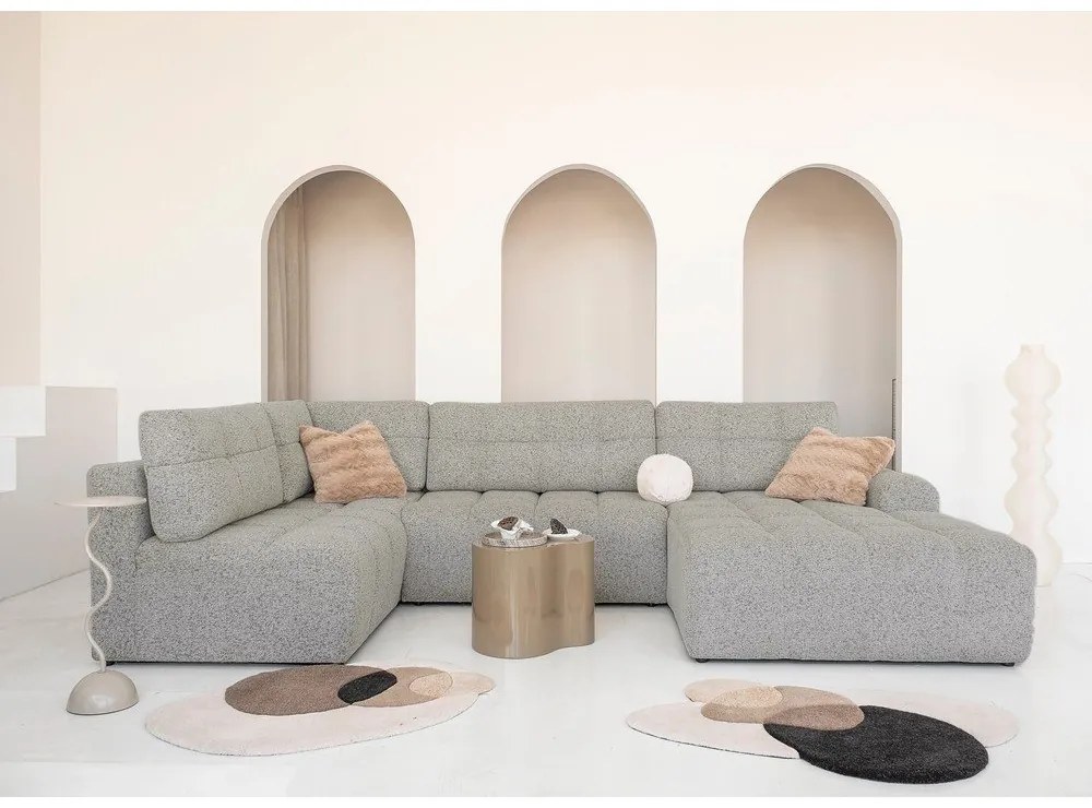 Svetlohnedá rozkladacia modulárna rohová pohovka s úložným priestorom (ľavý roh) Lulu – Miuform