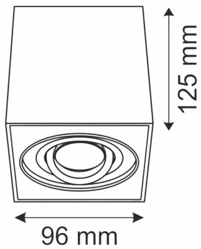 Bodové svietidlo HADAR Q1 1xGU10/10W/230V čierna