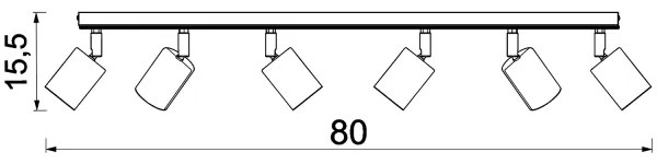 Bodové svietidlo TULON 6xGU10/8W/230V biela/dub