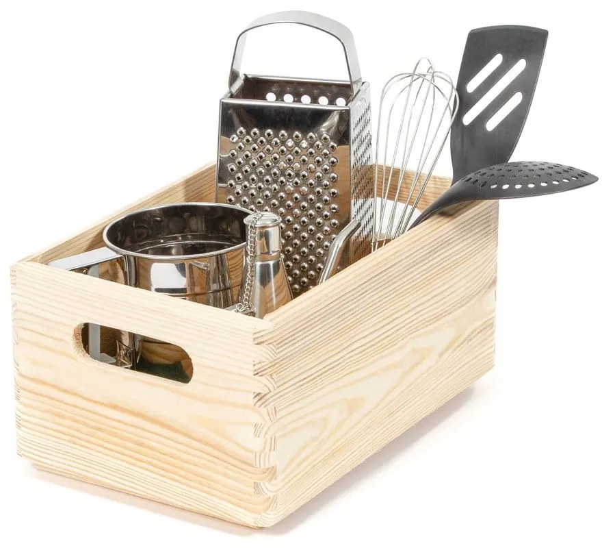 Úložný box z borovicového dreva Compactor Custom, 30 × 20 × 14 cm