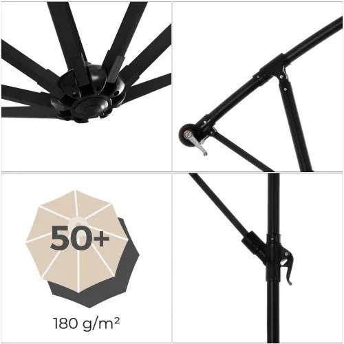 Záhradný slnečník 3m SONGMICS GPU016R01