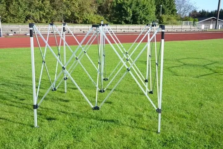 Garthen PROFI 6352 Záhradný párty stan nožnicový 3x3 m čierny + 4 bočné steny